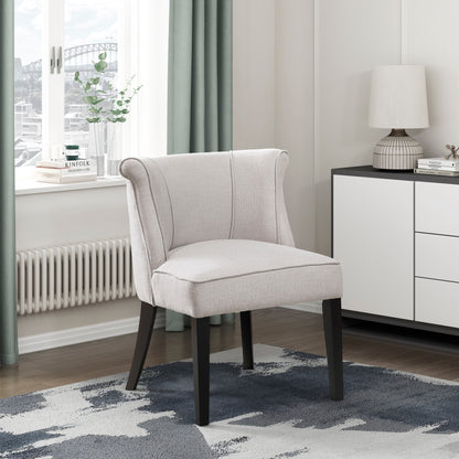 Marveen Chair – Sandveil Fabric, Curveform Back, Espressix Legs