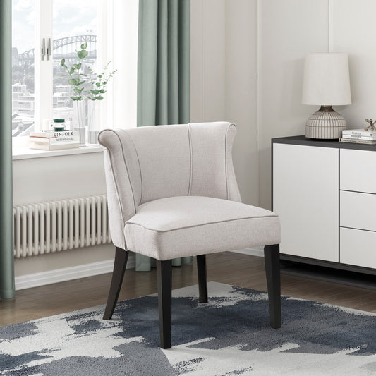 Marveen Chair – Sandveil Fabric, Curveform Back, Espressix Legs