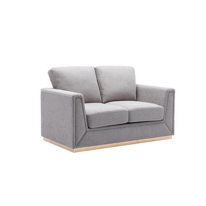 Valin Linen Lounge – Chic Gray Loveseat for Living Room or Meeting Room