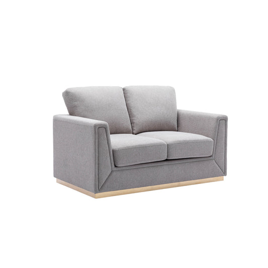 Valin Linen Lounge – Chic Gray Loveseat for Living Room or Meeting Room