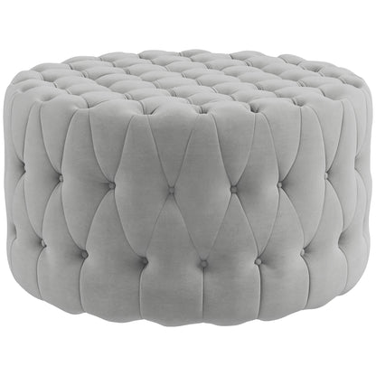 Julen Stool – Gray Tufted Velvet Footrest