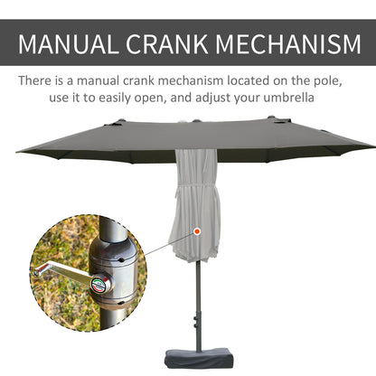 Solair 10' LED Offset Umbrella – Cantilever Patio Shade with Solar Lights, Power Bank & 360° Tilt (Khaki) - JUSTLIVE NESTJUSTLIVE NEST
