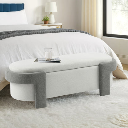 Varnin Bench – Snowstone DuoTone, DeepNest Storage Base