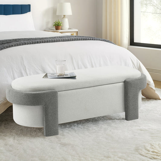 Varnin Bench – Snowstone DuoTone, DeepNest Storage Base