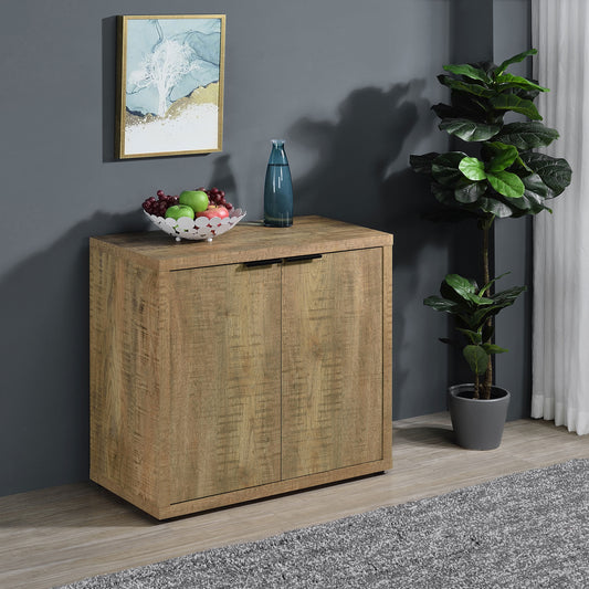 Pamoro 2-Door Cabinet – Mango Brown Accent Storage Cabinet