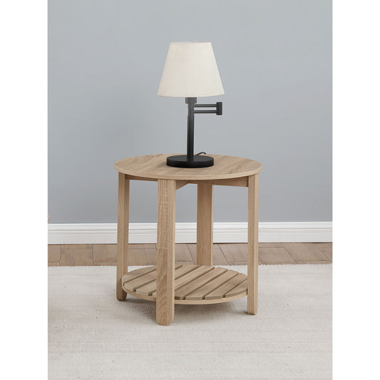 Altos Side Table – Naturage Roundform with OpenLayer Shelf