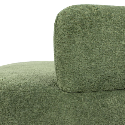 Shep 36" Curved Dog Sofa – Moss Green Fleece Lounge for Medium - Sized Pets - JUSTLIVE NESTJUSTLIVE NEST