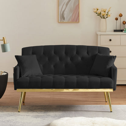 Duo Sofa – Black Upholstered 2-Seat Lounge for Modern Living Spaces