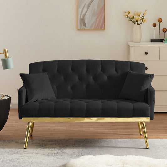 Duo Sofa – Black Upholstered 2-Seat Lounge for Modern Living Spaces