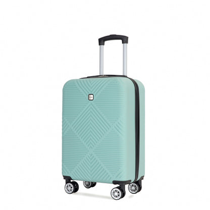 Jetera 4 - Piece ABS Luggage Set – Light Blue Suitcases with Aircraft Spinner Wheels & Matching Makeup Box - JUSTLIVE NESTJUSTLIVE NEST