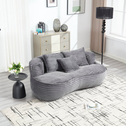 Coolmore Highback Lounger – Dark Gray Accent Bean Sofa with Plush High Back