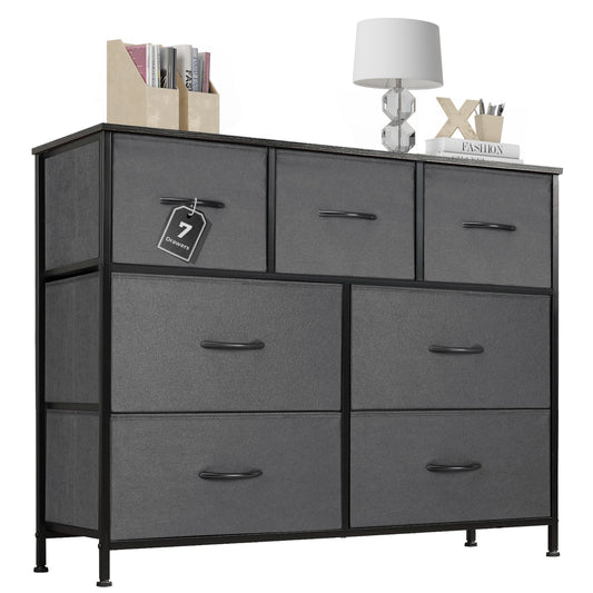 Valda 7-Compartment Wardrobe Locker – Gray Assembled Storage Cabinet