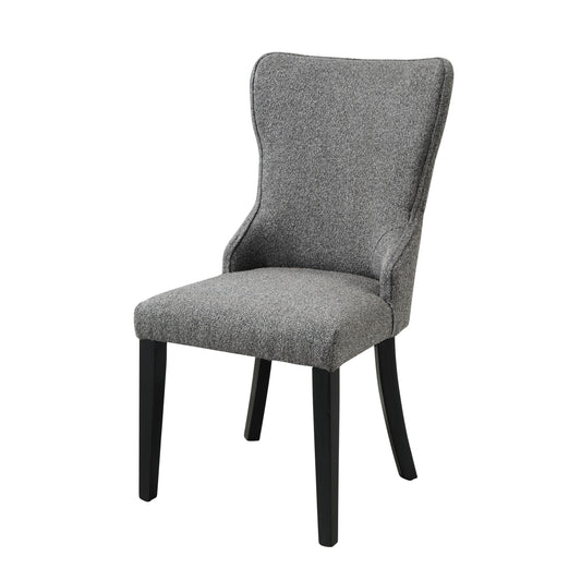 Marioly Side Chairs – 2-Piece Gray Boucle Upholstered Seats with Soft Frame