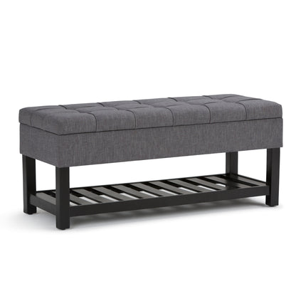 Saxon Bench – Slate Gray Liftbench with Clean Lines