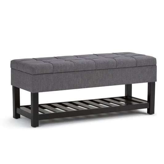 Saxon Bench – Slate Gray Liftbench with Clean Lines