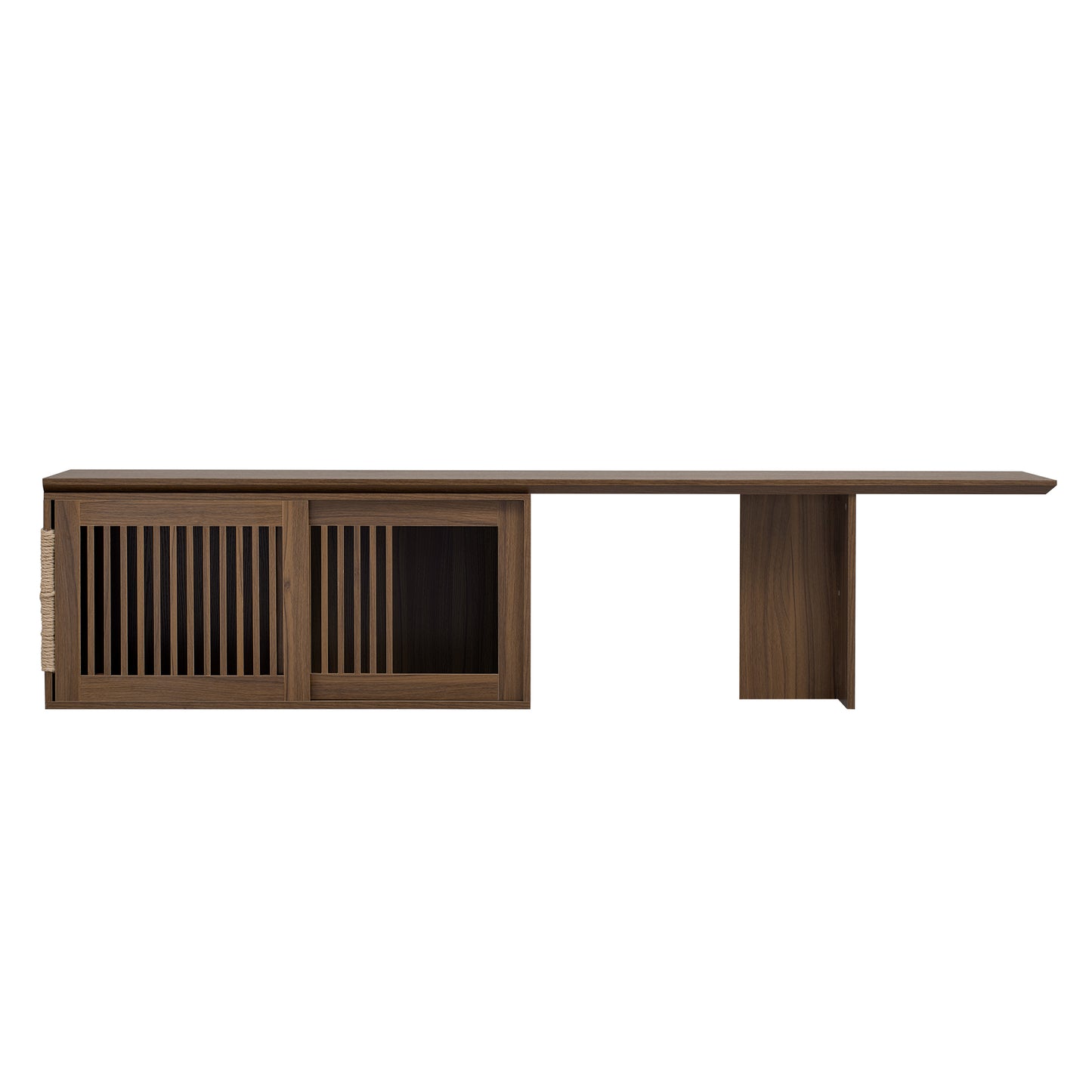 Vero Pet - Friendly TV Console – Mid - Century Walnut Stand with Extendable Table, Cushion & Cat Cubby - JUSTLIVE NESTJUSTLIVE NEST