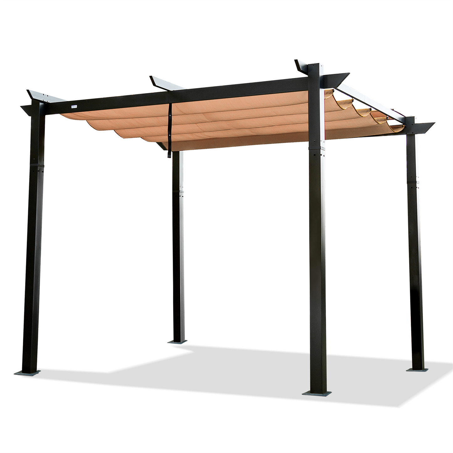 JUSTLIVE NEST® Veyra Pergola – GlideRoof Aluminum Shade with RainGuard Canopy, Courtyard Pavilion