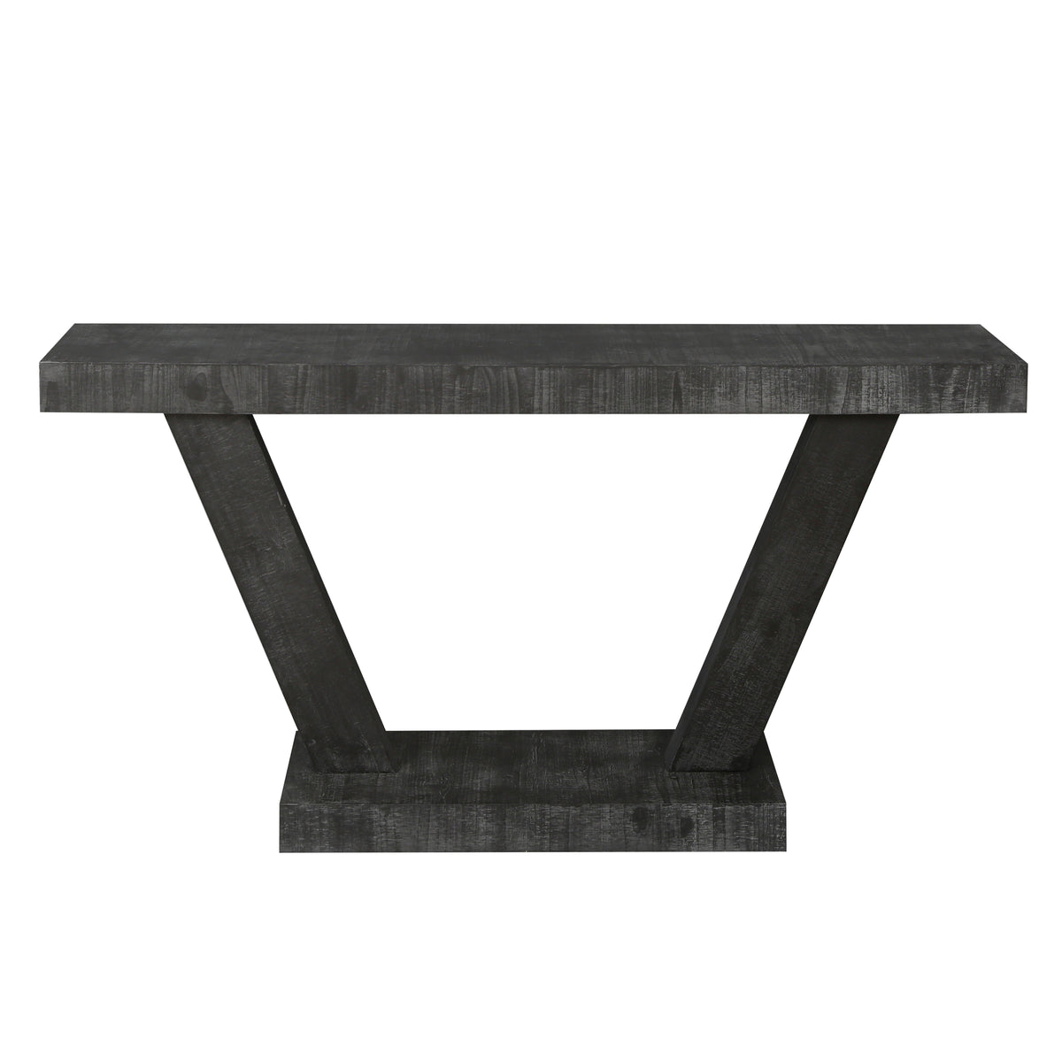 Rovian Storage Bench – 60" Distressed Wood Entry Bench with Dual-Tier Design in Antique Black