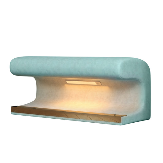 Lurevia Ottoman – Mistjade Upholstery, GlowSense Base
