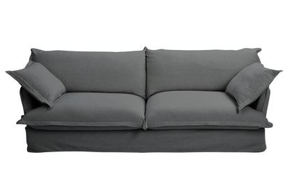 JUSTLIVE ‘Comfina Luxe” Sofa – Dark Grey | 87” Cloud Couch + Deep Cushion + Big Cozy Pillows