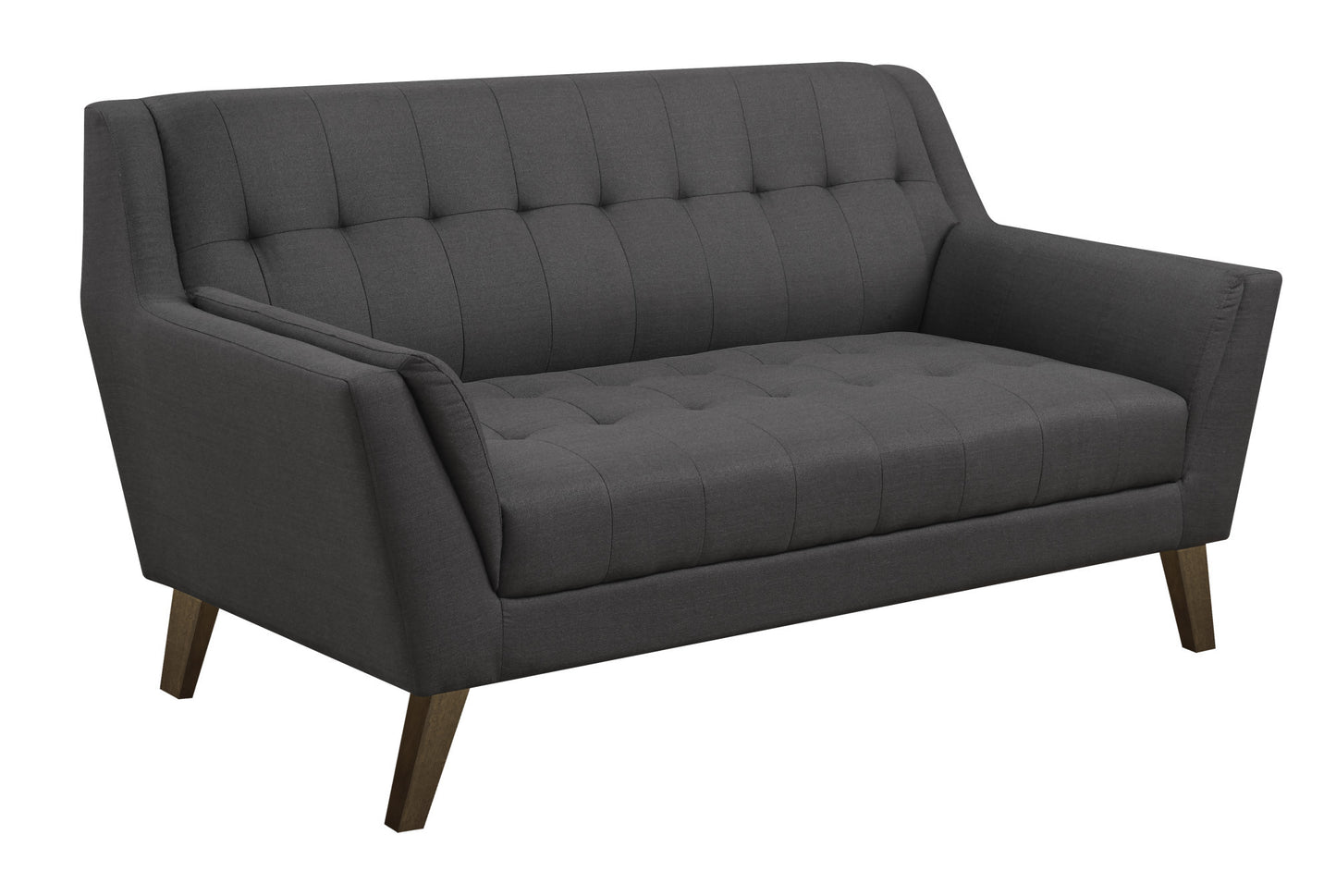Browning™ Gray Upholstered Loveseat – Timeless 2-Seater for Living Room or Den