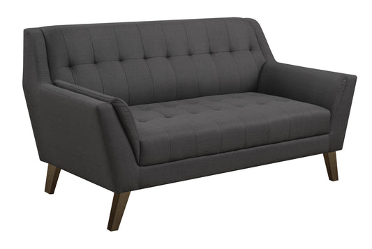 Browning™ Gray Upholstered Loveseat – Timeless 2-Seater for Living Room or Den