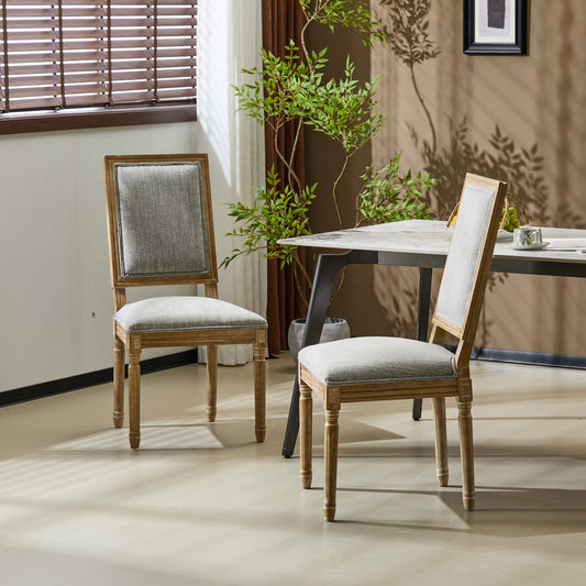 Laurel Dining Chairs – 2 French Country Seats with Cane Back & Fluted Legs