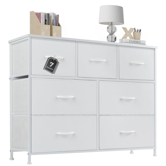 Aven 7-Space Modular Wardrobe – Preassembled White Locker-Style Unit