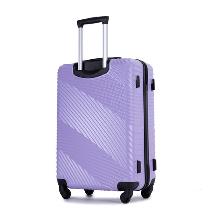 Jetera 3 - Piece Luggage Set – Light Purple PC+ABS Suitcases with Spinner Wheels & Travel Hooks (20/24/28") - JUSTLIVE NESTJUSTLIVE NEST