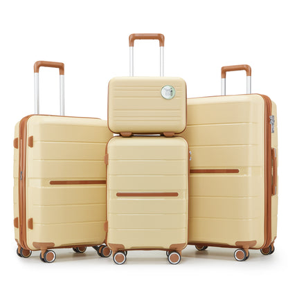Jetera 4 - Piece PP Luggage Set – Lightweight Expandable Suitcases in Polypropylene with Spinner Wheels (14/20/24/28") - JUSTLIVE NESTJUSTLIVE NEST