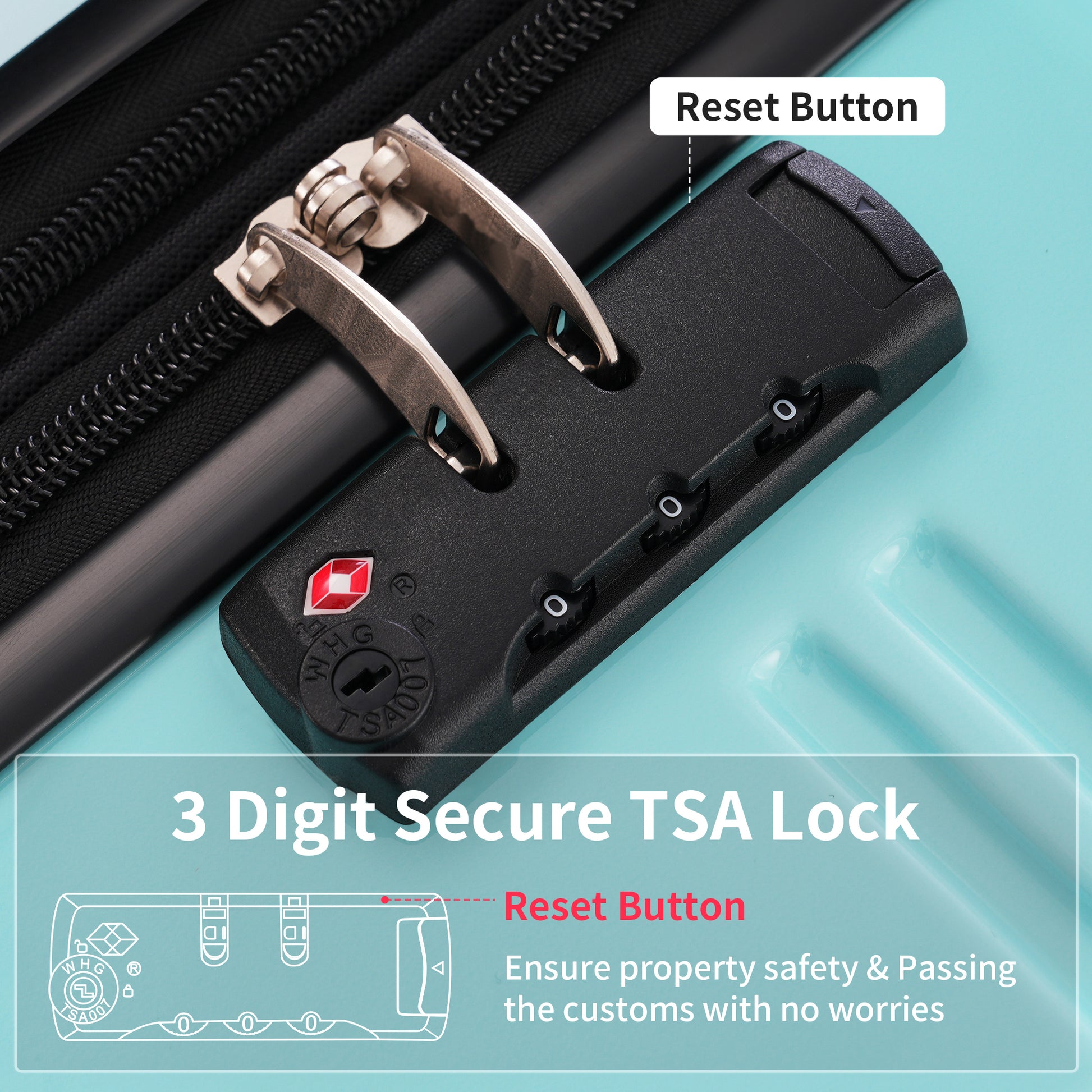 Jetera 3 - Piece Gradient Luggage Set – Expandable Hardshell Suitcases in Blue Fade with Spinner Wheels & TSA Lock (20/24/28") - JUSTLIVE NESTJUSTLIVE NEST