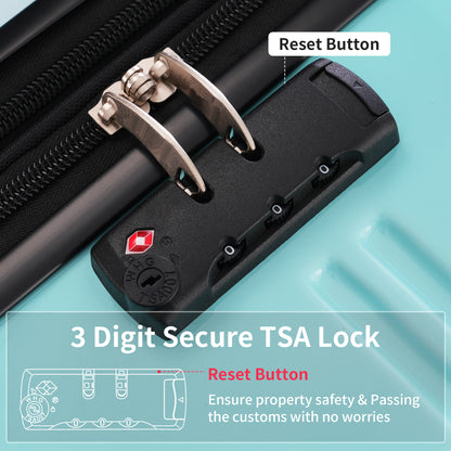 Jetera 3 - Piece Gradient Luggage Set – Expandable Hardshell Suitcases in Blue Fade with Spinner Wheels & TSA Lock (20/24/28") - JUSTLIVE NESTJUSTLIVE NEST