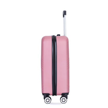 Jetera 4 - Piece ABS Luggage Set – Pink Lightweight Suitcases with Spinner Wheels & Makeup Box (14/20/24/28") - JUSTLIVE NESTJUSTLIVE NEST
