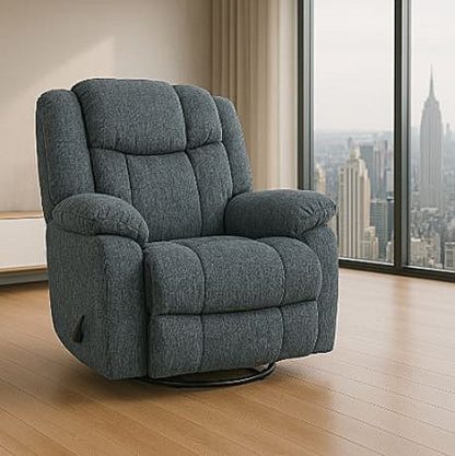 Calgrove Recliner – Slate Manual Swivel Chair with Upholstered Finish