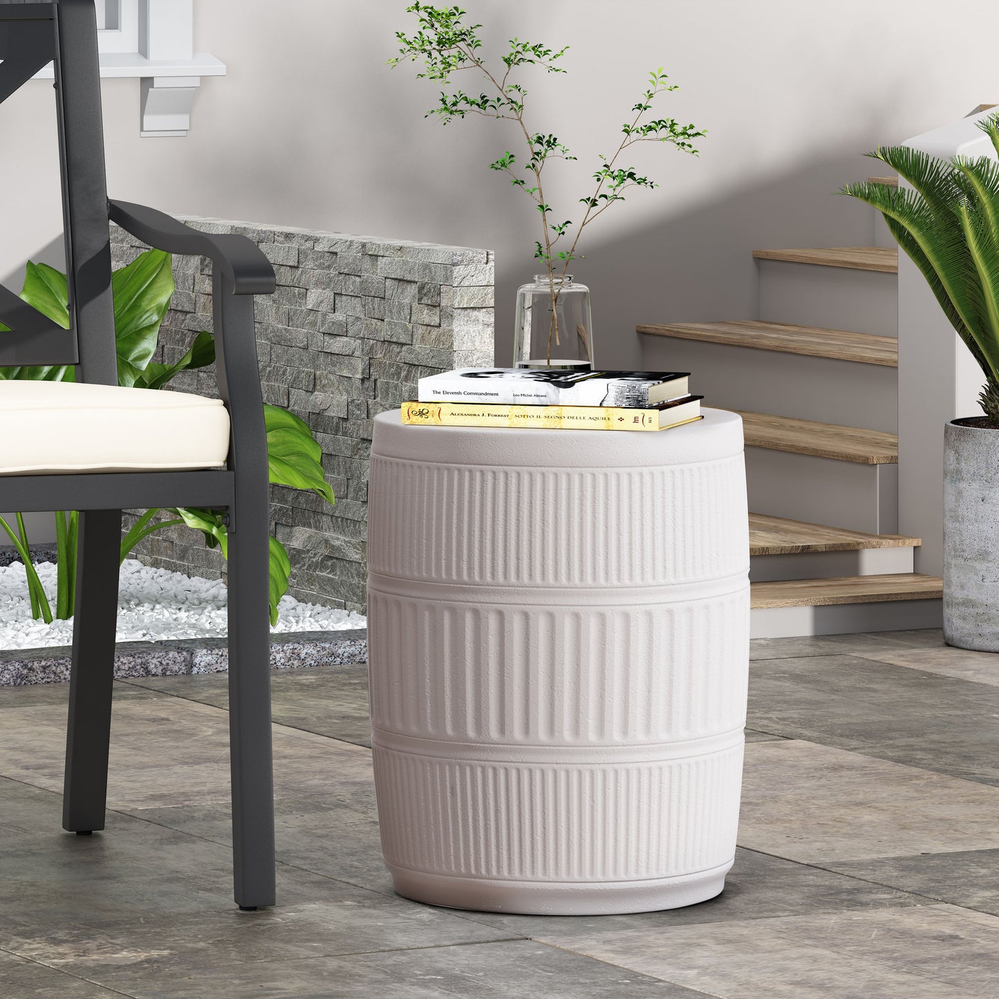 Nori Outdoor End Table – Durable Compact Frame for Versatile Patio Use