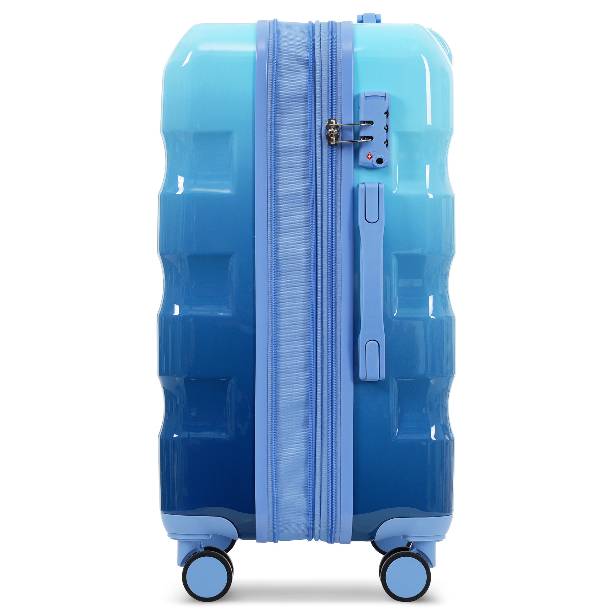 Jetera 3 - Piece Glossy Luggage Set – Vibrant PC+ABS Hardshell Suitcases with Spinner Wheels & TSA Lock (20/24/28") - JUSTLIVE NESTJUSTLIVE NEST