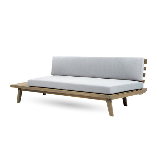 Hillcrest Sofa – Left Arm 2-Seater in Gray Acacia Wood, 75.75" Wide