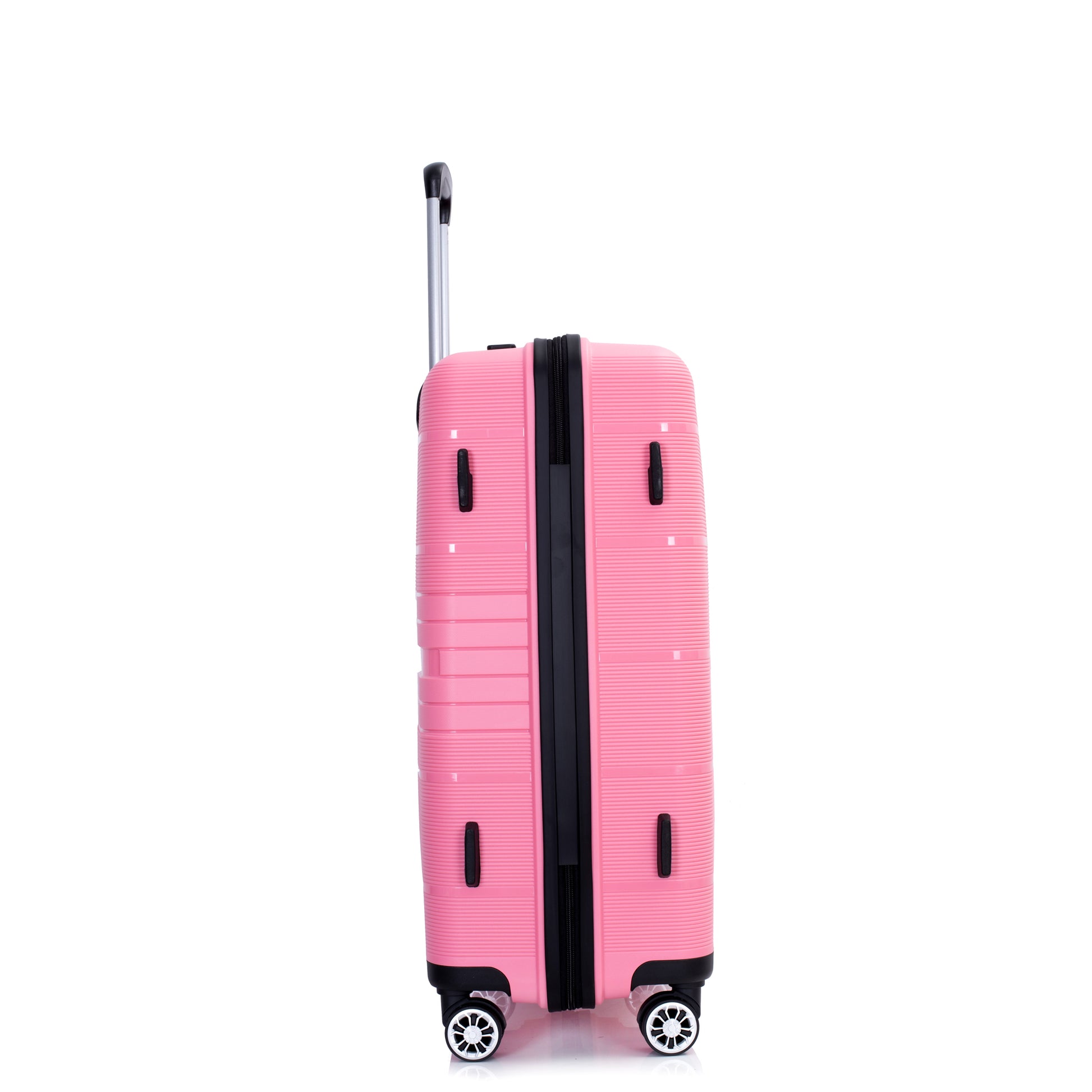 Jetera 3 - Piece PP Suitcase Set – Pink Polypropylene Hardshell with Double Spinner Wheels & TSA Lock - JUSTLIVE NESTJUSTLIVE NEST