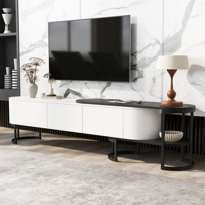 Uvalo Extend Console – 67.7"–76.4" Adjustable TV Stand with 3 Drawers & Metal Legs