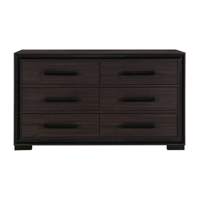 Adelmo Chest – Rich Brown Wooden Dresser with Rustic Grain & Contemporary Silhouette