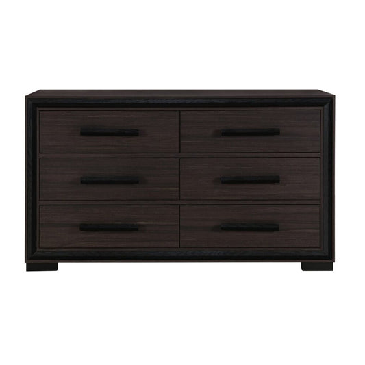 Adelmo Chest – Rich Brown Wooden Dresser with Rustic Grain & Contemporary Silhouette