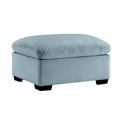 Clouvia Ottoman – Deepblue Velvet, HiddenNest Core
