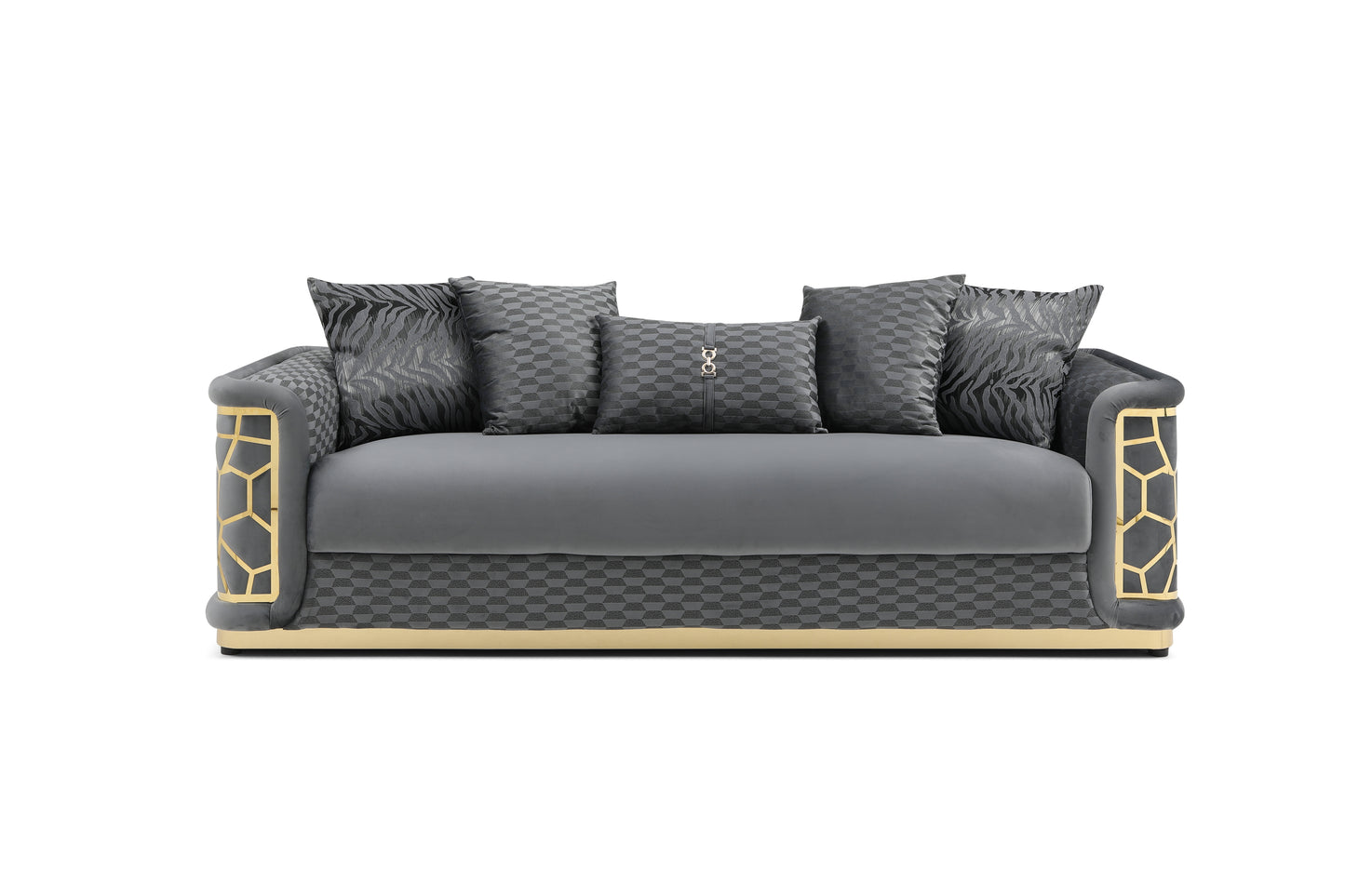 NestEdge ‘ShadowNest” Sofa – Dark Gray Upholstery | Cozy Modern Comfort