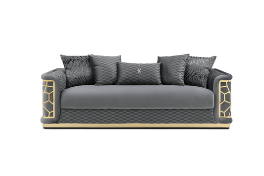 NestEdge ‘ShadowNest” Sofa – Dark Gray Upholstery | Cozy Modern Comfort