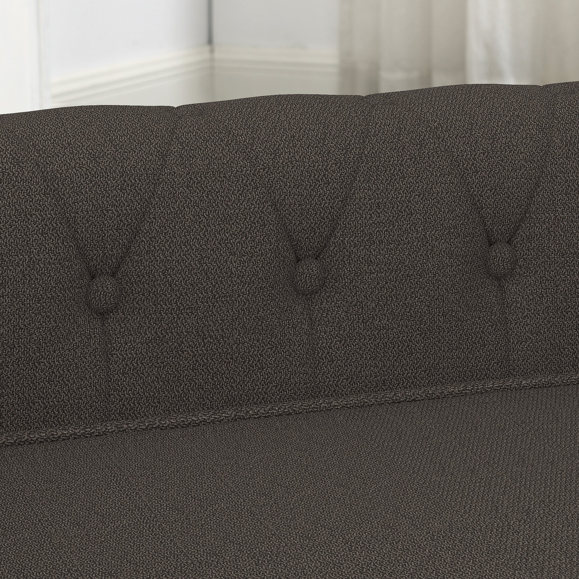 Kova Linen Pet Sofa – Dark Brown Elevated Bed for Small & Medium Dogs with Modern Frame - JUSTLIVE NESTJUSTLIVE NEST