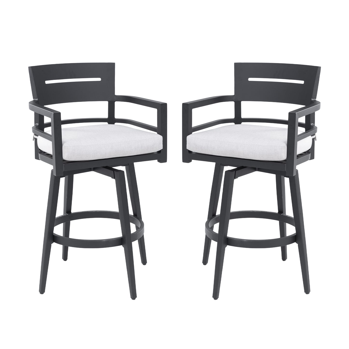 Nestra Linen Egg Chair – Outdoor Hanging Wicker Chair with Stand in Soft Gray, for Indoor or Patio Use